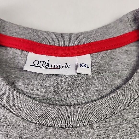 O’ Paristyle Paris Grey Paris France T Shirt XXL Crew Neck Short Sleeve - Picture 2 of 8